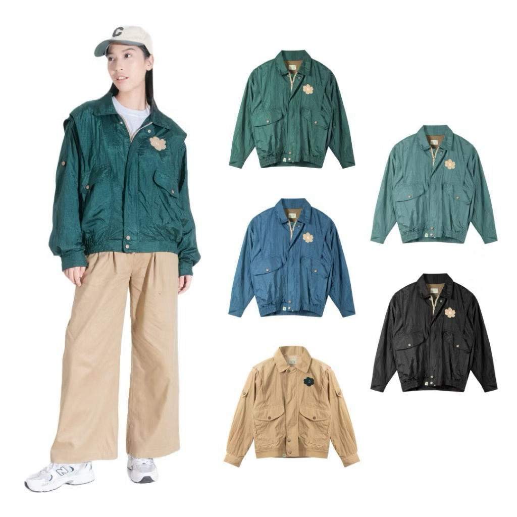 Tome Ame - Haka Retro Windbreaker Jacket เสื้อแจ็คเก็ตผู้หญิง Winbreaker