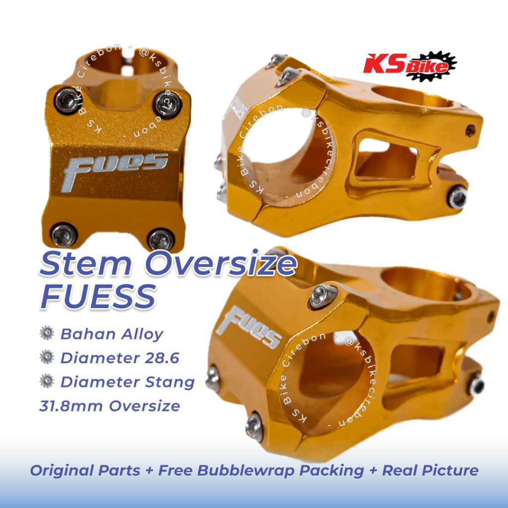 Fuess Oversize 31.8mm Bike Stem Alloy Handle น้ําหนักเบา Strong MTB Stem – KS Bike Cirebon Bike Shop