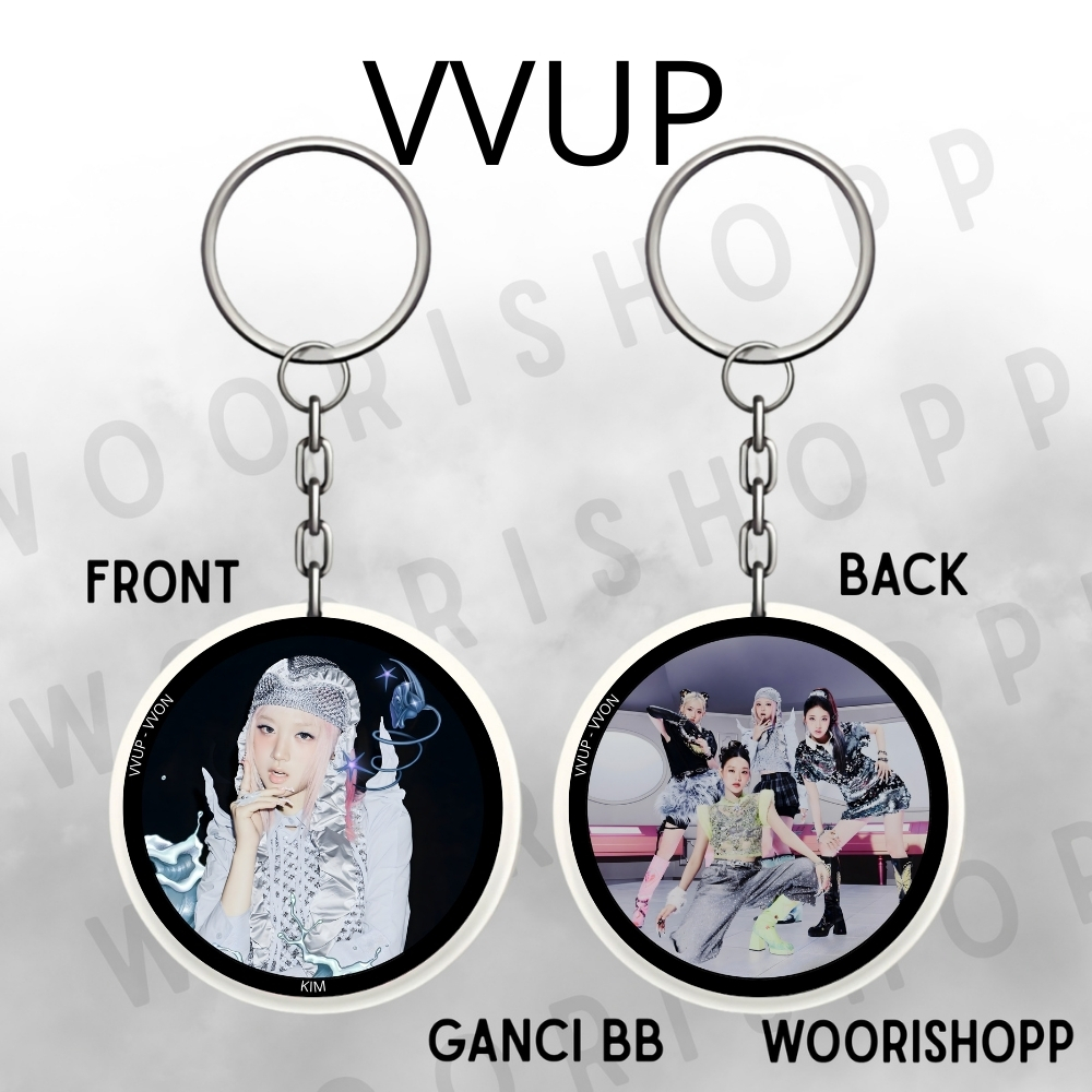 GANTUNGAN KEYCHAIN VVUP HOUSE PARTY REVERSIBLE KEYCHAIN KPOP UNOFFICIAL JIYOON KIM PAAN SUYYON