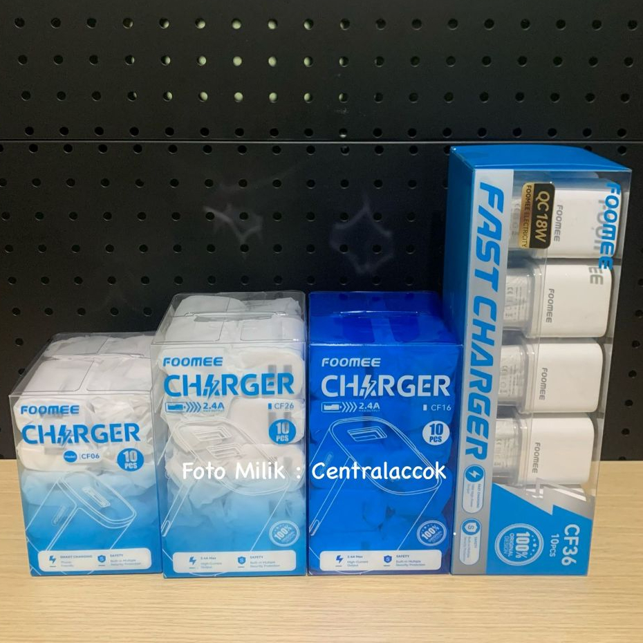 FOOMEE ADAPTER CHARGER CF06/CF16/CF26/CF36 (1 กล่อง CONTAINS 10 ชิ้น) FAST CHARGING CHARGER