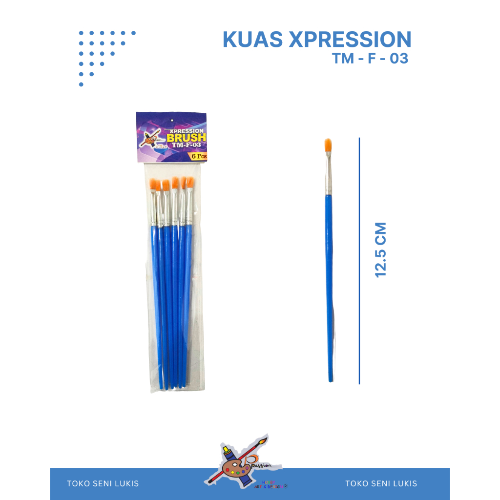 XPRESSION TM - F - 03 ชุดแปรงทาสี 6 ชิ้น