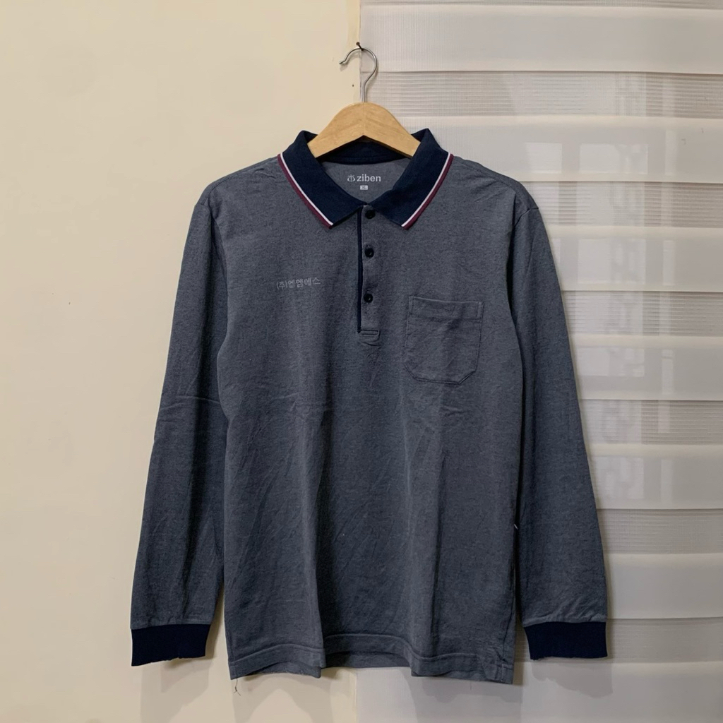 ZIBEN เสื้อโปโลแขนยาว