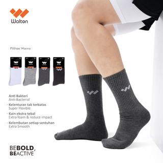 Walton Kaos Kaki Sport Pria Premium | Mid Calf | Tebal, Anti Bau, Adem, Banyak Warna & Varian