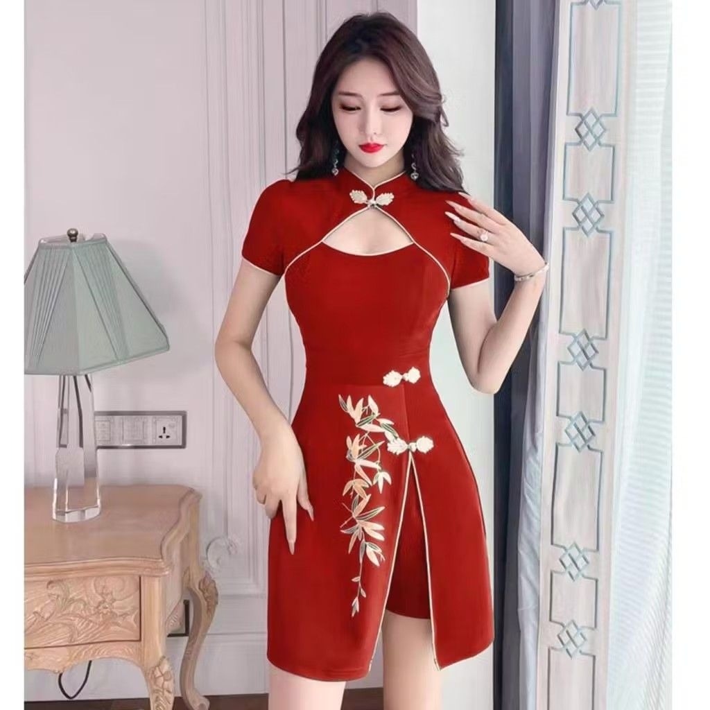 0590 yijia cheongsam ชุด 2 ชิ้น