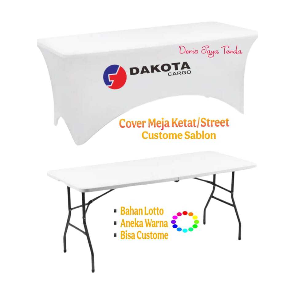 UK TIGHT/STREET TABLE COVER. TABLE P 122 XD 61 XD 74 + สกรีนลาย