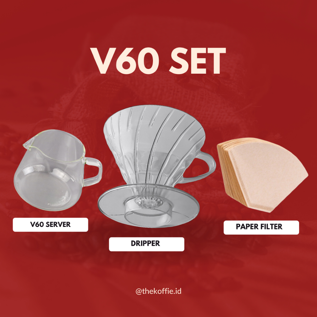 อิสระ! V60 Dripper Filter Server Package