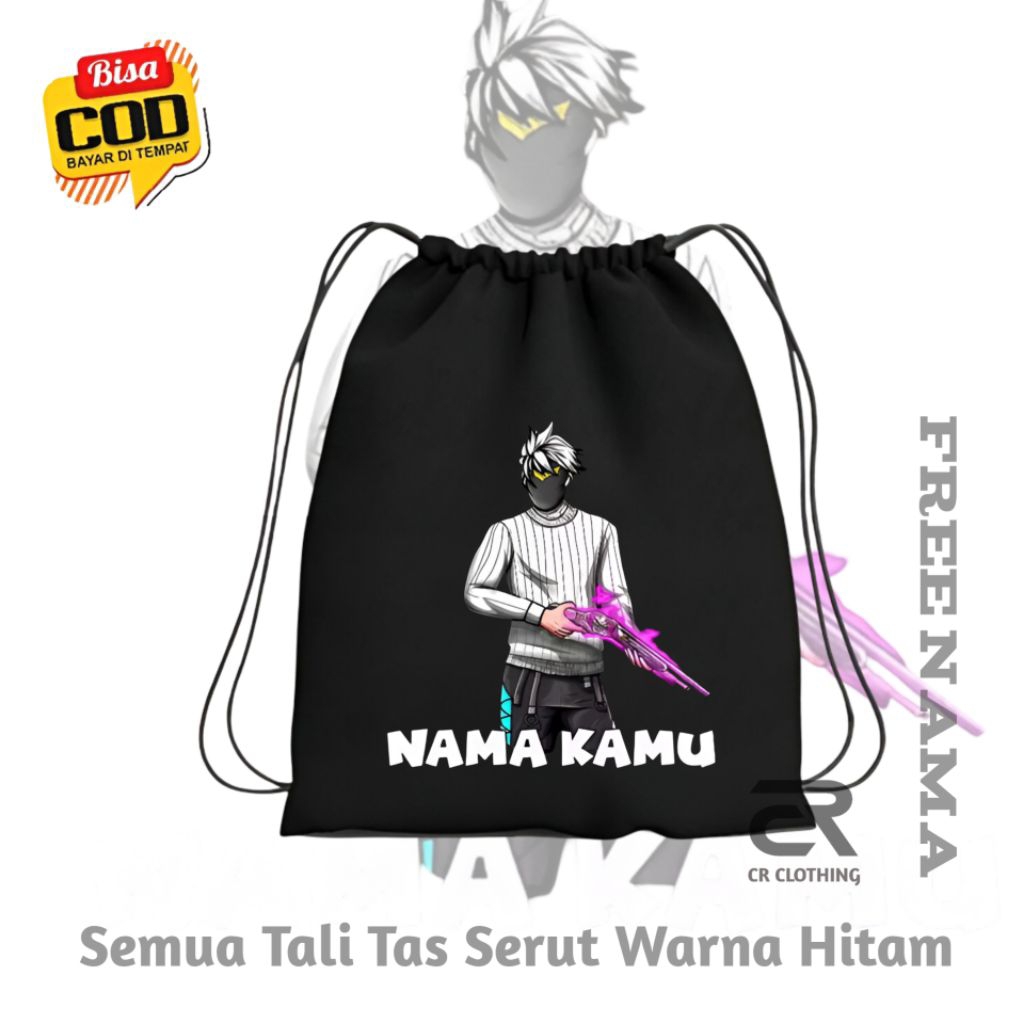 FF FREE FIRE CHILDRENS STRING BAG ฟรีชื่อ Unisex Boys Girls BAG