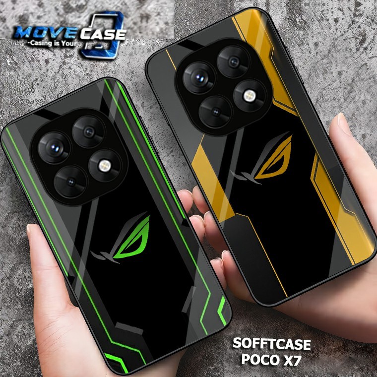 HP MV628 Softcase Glass Glitter Glass POCO X7 - เคสโทรศัพท์ POCO X7 - เคส POCO X7 - ซิลิโคน POCO X7 
