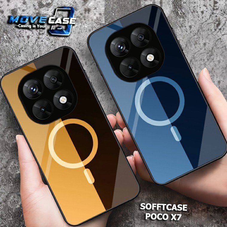 HP MV627 Softcase Glass Glitter Glass POCO X7 - เคสโทรศัพท์ POCO X7 - เคส POCO X7 - ซิลิโคน POCO X7 