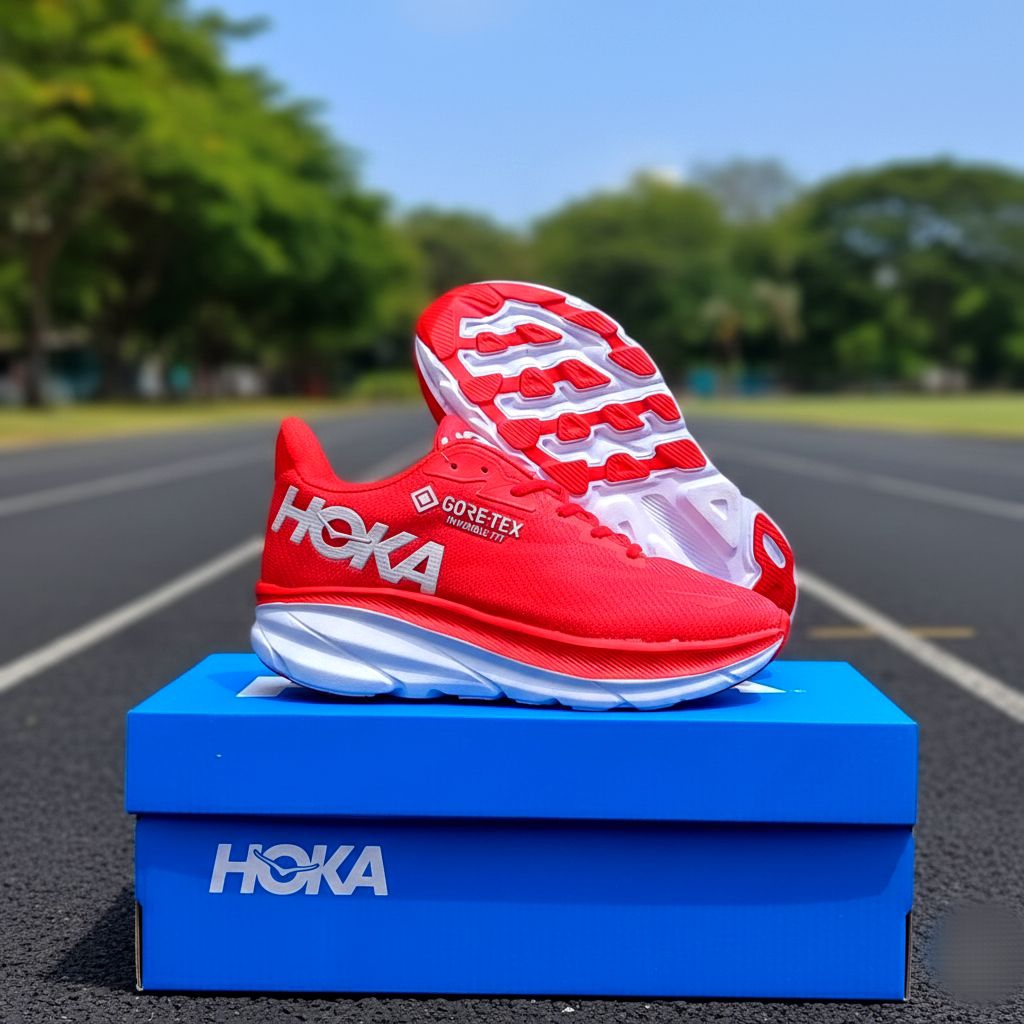 รองเท้าวิ่งเด็ก รองเท้ากีฬา UNISEX CHILDREN ใหม่ล่าสุด รองเท้าวิ่ง HOKA GORE TEX ขนาด 30-36