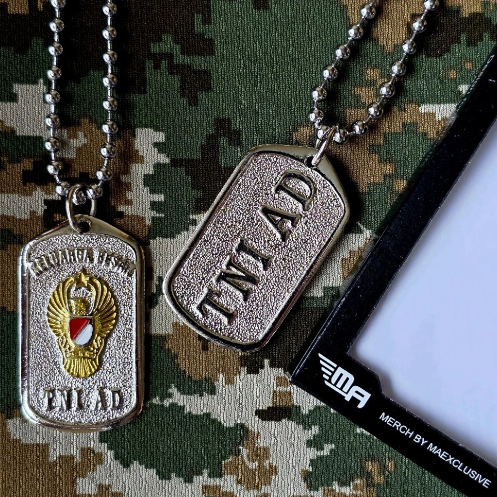 TNI AD DOG TAG สร้อยคอ TNI AD โลโก้สร้อยคอโซ่ผู้ชาย