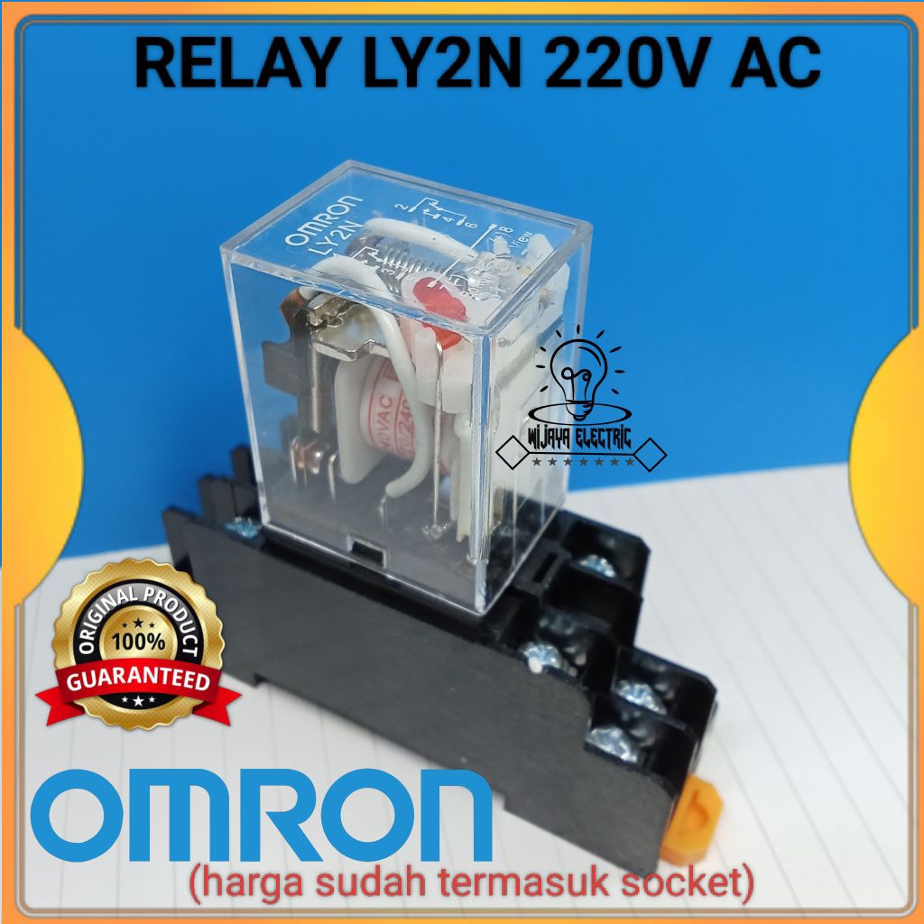 Omron ly2 ly2n ly2n-j 220vac รีเลย์ 8 ฟุต 10a + ซ็อกเก็ต