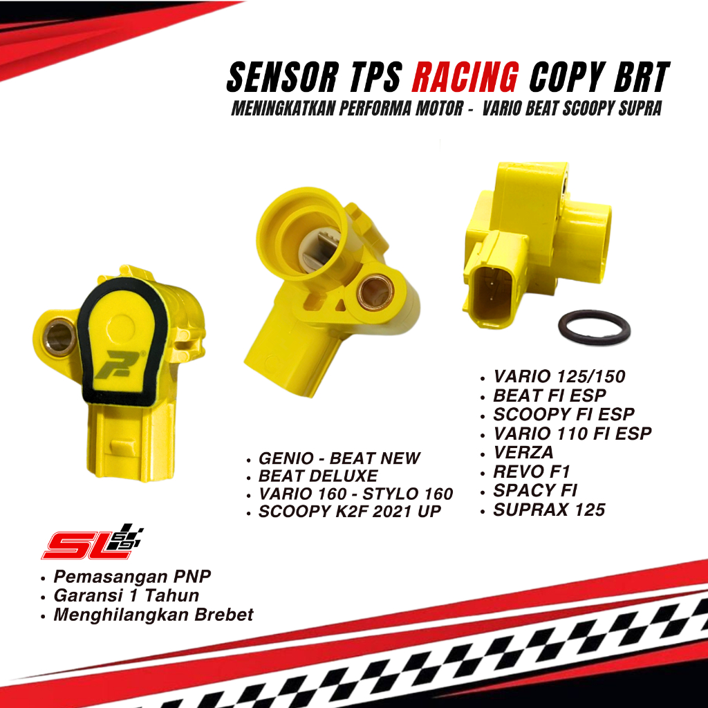 TPS SENSOR CPO BEAT DELUXE SCOOPY GENIO VARIO 160 STYLO TPS SENSOR CPO COOLPOWER BEAT TPS RACING BRT