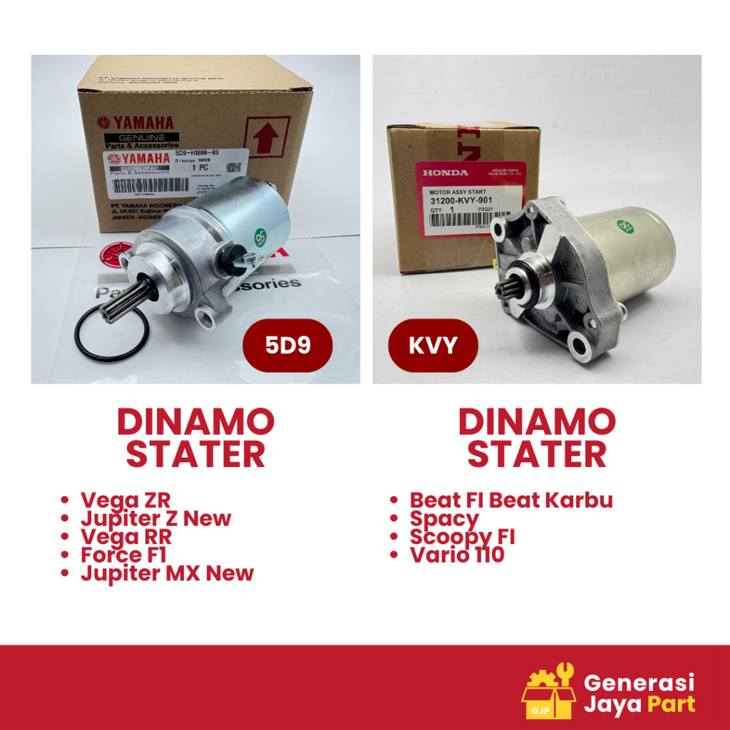 Yamaha Vega ZR Jupiter Z ใหม่ Vega RR Force F1 Jupiter MX ใหม่ 5D9-H1800-03 Starter Dynamo Honda Bea