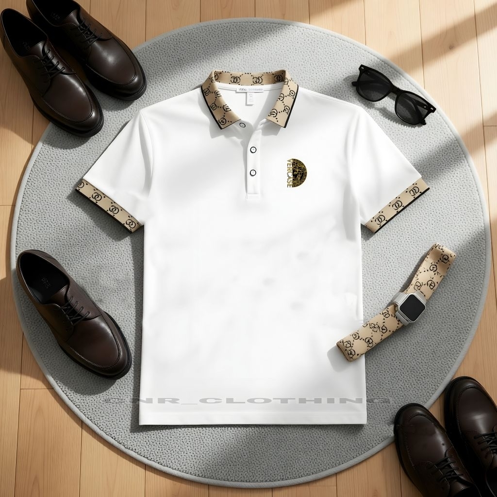 ADULT MENS COLLAR T-SHIRT / เสื้อโปโลผู้ชาย SHORT-SLEEVED WITH THE LATEST COMBINATION COLLAR SCREEN 