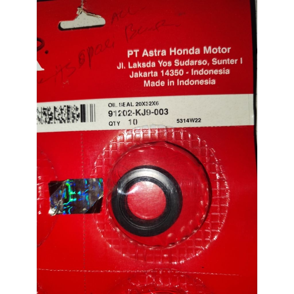 ซีลแอสดึง BEAT FI (20X32X6). 91202-KJ9-003. อืม ดั้งเดิม