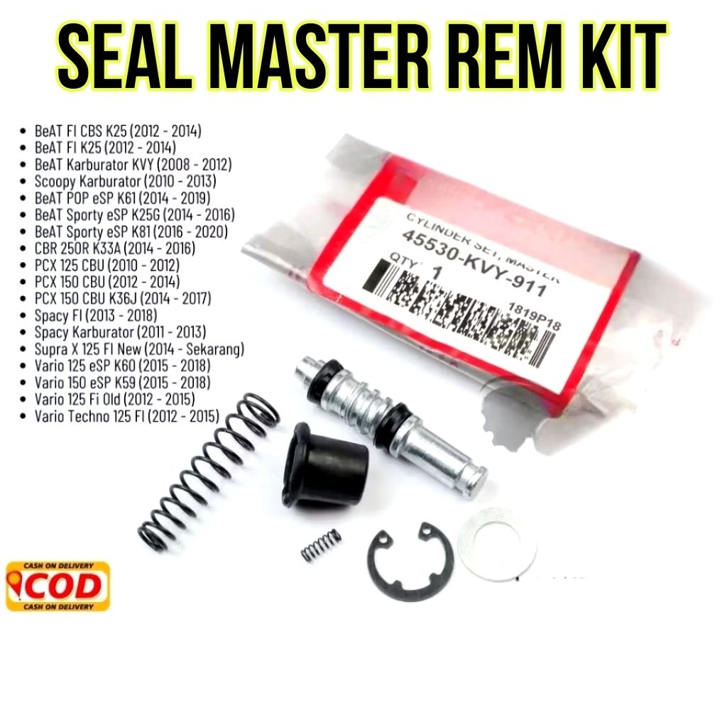 ชุดซีลมาสเตอร์เบรค KVY beat ฉีดคาร์บูเรเตอร์ Vario 125 Revo absolut Supra x 125 ฉีด pcx