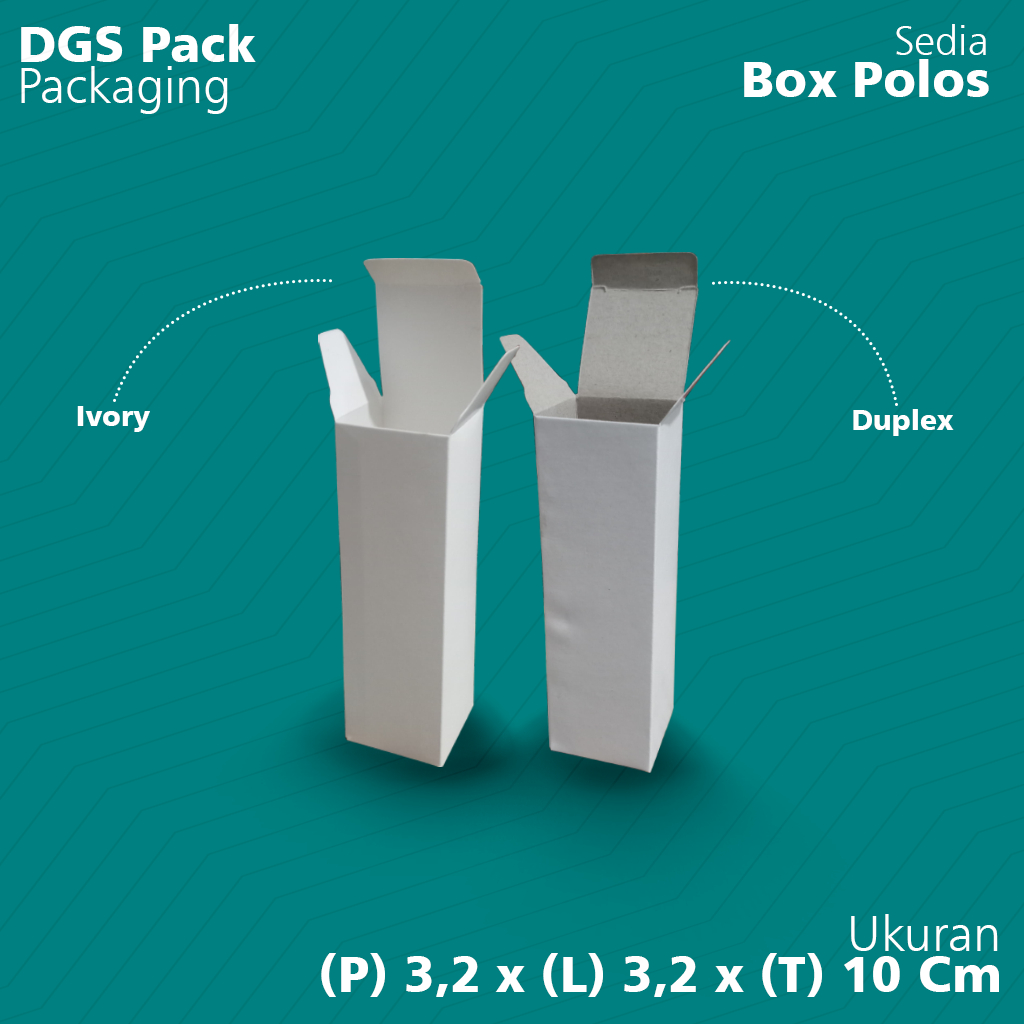 กล่องธรรมดา Size L x W x H: 3.2 x 3.2 x 10 ซม