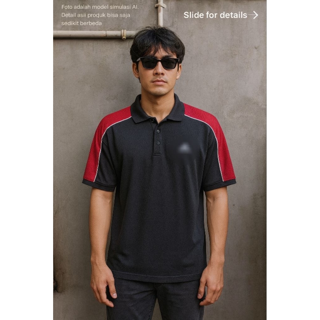 เสื้อโปโล 4D 1D4 5 OR1 ไซส์ L Fit XL (P72 x L58)