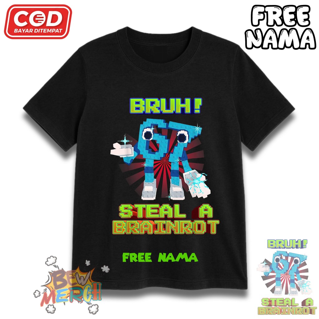 Roblox Steal A Brainrot 67 Kids T-Shirt - Roblox Steal A Brainrot 67 Kids T-Shirt - เสื้อยืดเด็กชื่อ