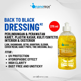 BACK to BLACK DRESSING - nanoTECH PROTECTION - Perawatan Plastik Bertekstur - Perawatan Body Plastik - Penghitam Dasboard - Leather Care - Tire Dressing - Perawatan Body Kasar - Penghitam Body Plastik - Penghitam Body Kasar - Back to Black Permanent