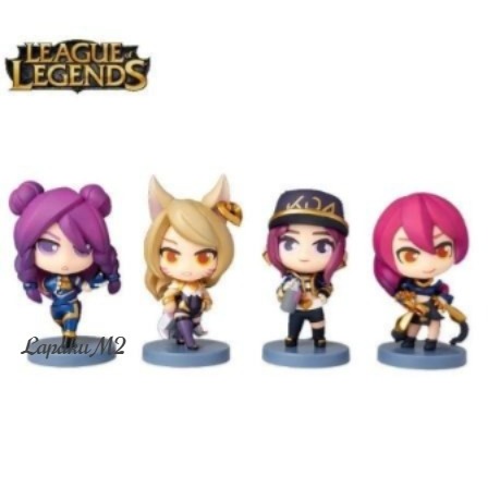 ฟิกเกอร์ League Of Legends Kda Pop Stars Series Ahri Akal Kaisa Evel ชุด 4 ชิ้น