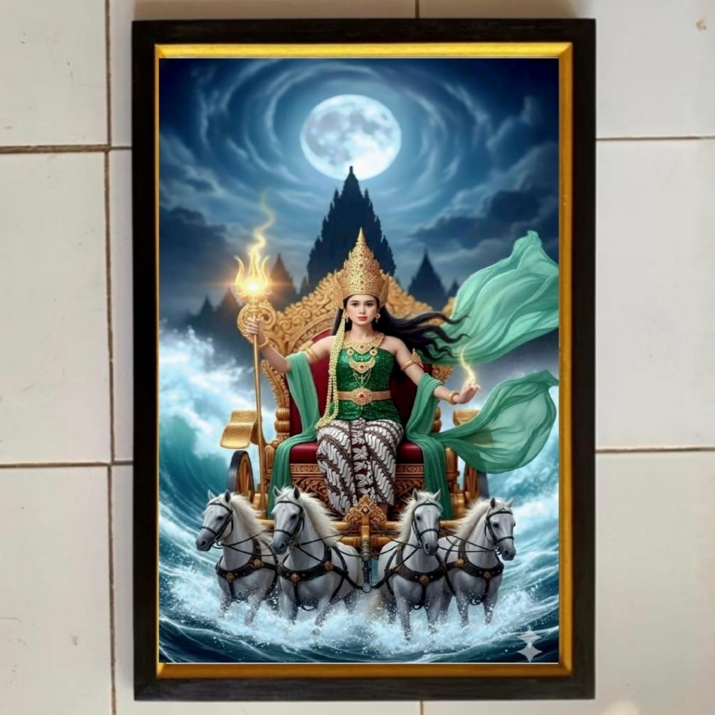 RATU ภาพวาดตกแต่งผนังพิมพ์ลาย South Coast Queen plus กรอบขนาด 65cmx45cm