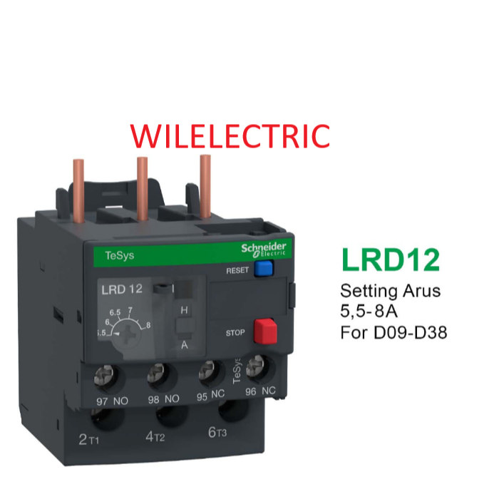 Schneider Thermal Overload Relay TOR LRD12 / LRD 12 5.5-8 A เดิม