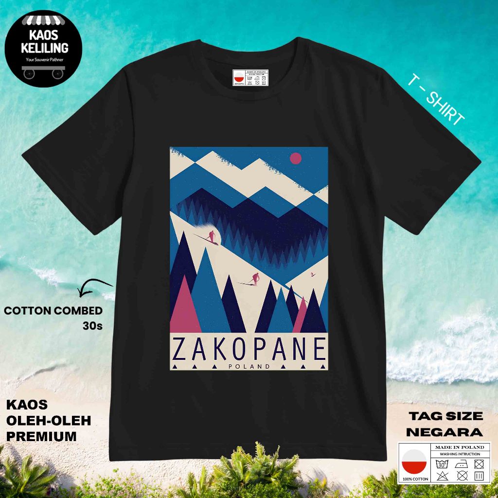 POLAND SOUVENIR เสื้อยืด 6 พร้อม POLAND LABEL TAG ASLCI PREMIUM SOUVENIR CLOTHES ของขวัญ