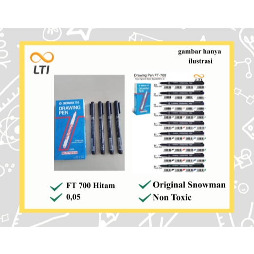 [ PCS ] Snowman FT700 Drawing Pen ขนาด 0.5 Black / Drawing Pen - SAVE
