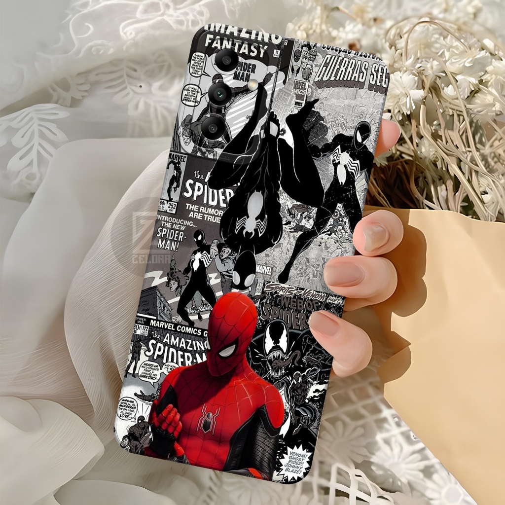 เคส HP Samsung Galaxy A04S Softcase - เคสซิลิโคนกล้อง Pro - เคส Samsung Galaxy A04S - เคส Spiderman 