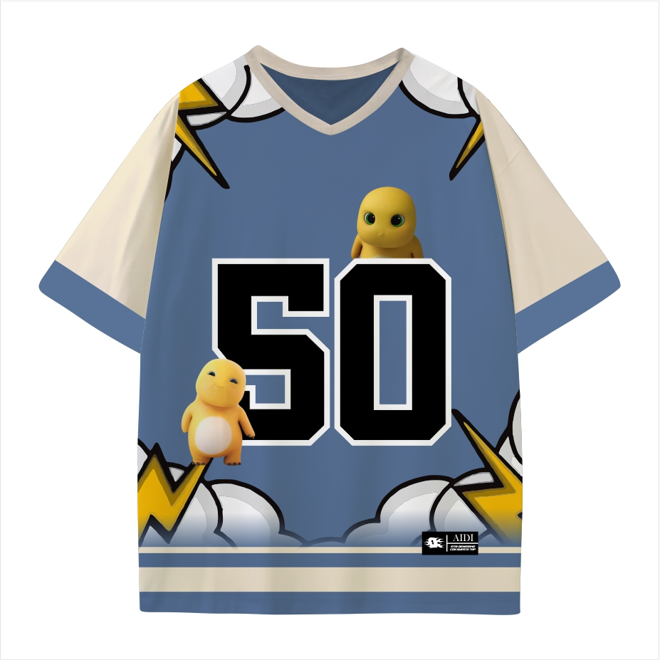 AIDA - GIALLO NAILONG JERSEY nailong JERSEY Oversize Vintage Number Streetwear Unisex Nailong JERSEY