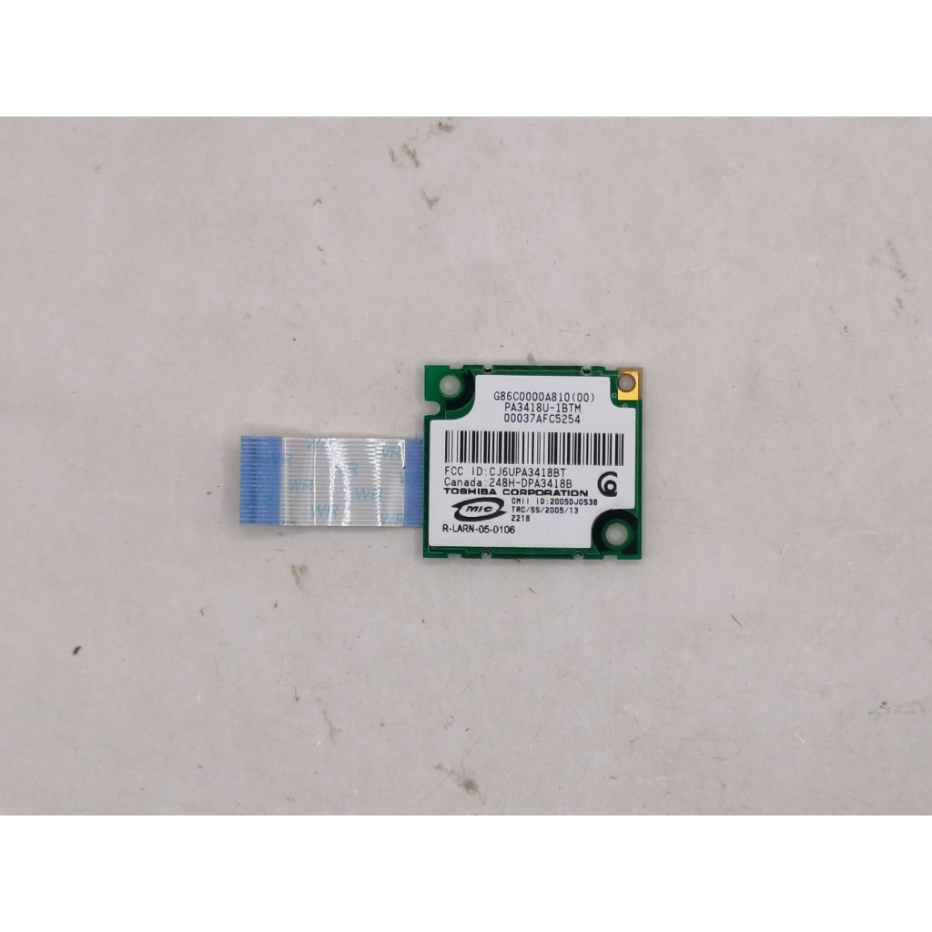 ET22 BT-TOS-4 การ์ดบลูทูธ แล็ปท็อป TOSHIBA G86C0000A810 PA3418U-1BTM