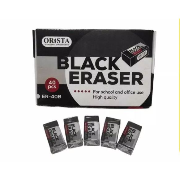 Orista ER-40B ยางลบยางดํา 1 แพ็ค