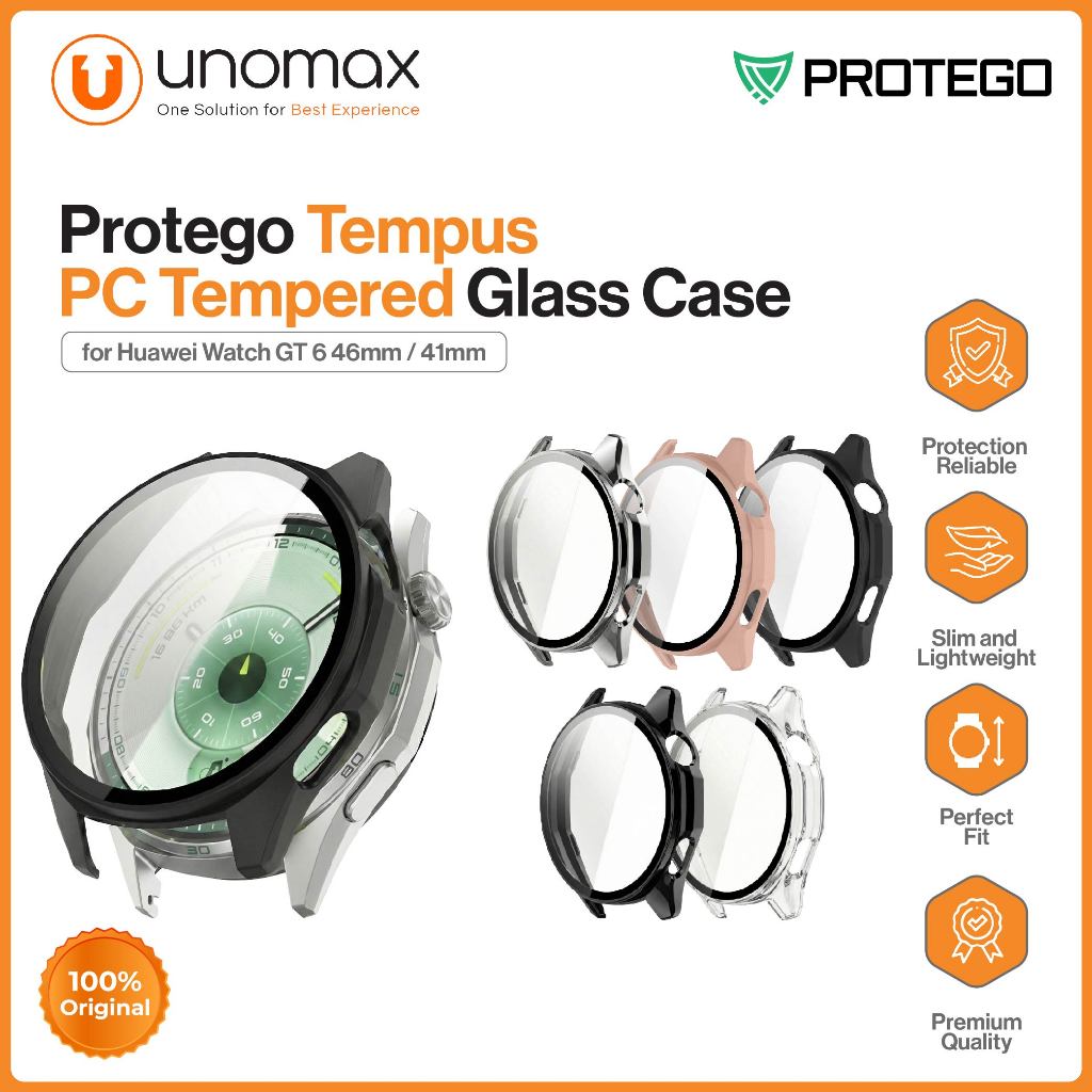Watch Case Huawei Watch GT 6 46mm / 41mm Protego Temple PC Tempered Glass Casing (PT-047) (PT-048)