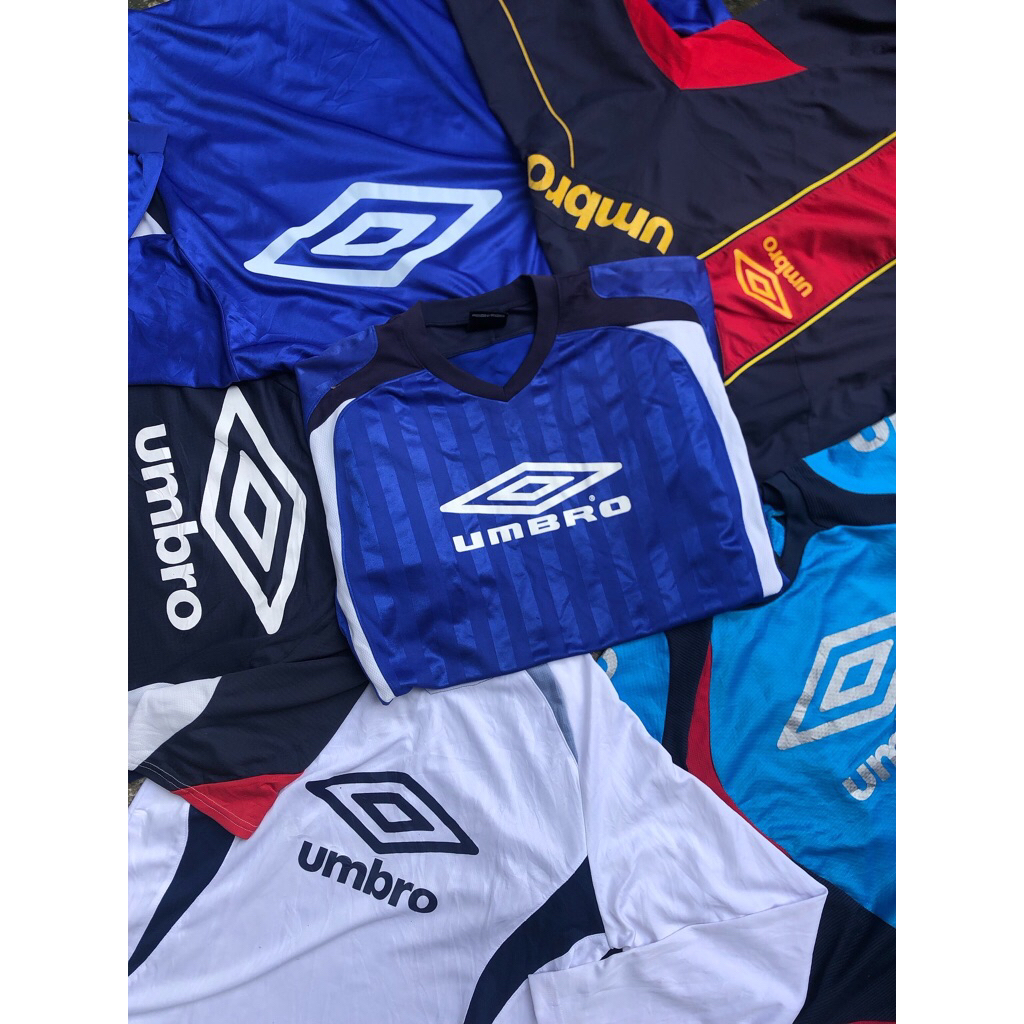 UMBRO PACKAGE VINTAGE JERSEY PULLOVER WINDBREAKER JACKET โลโก้ขนาดใหญ่