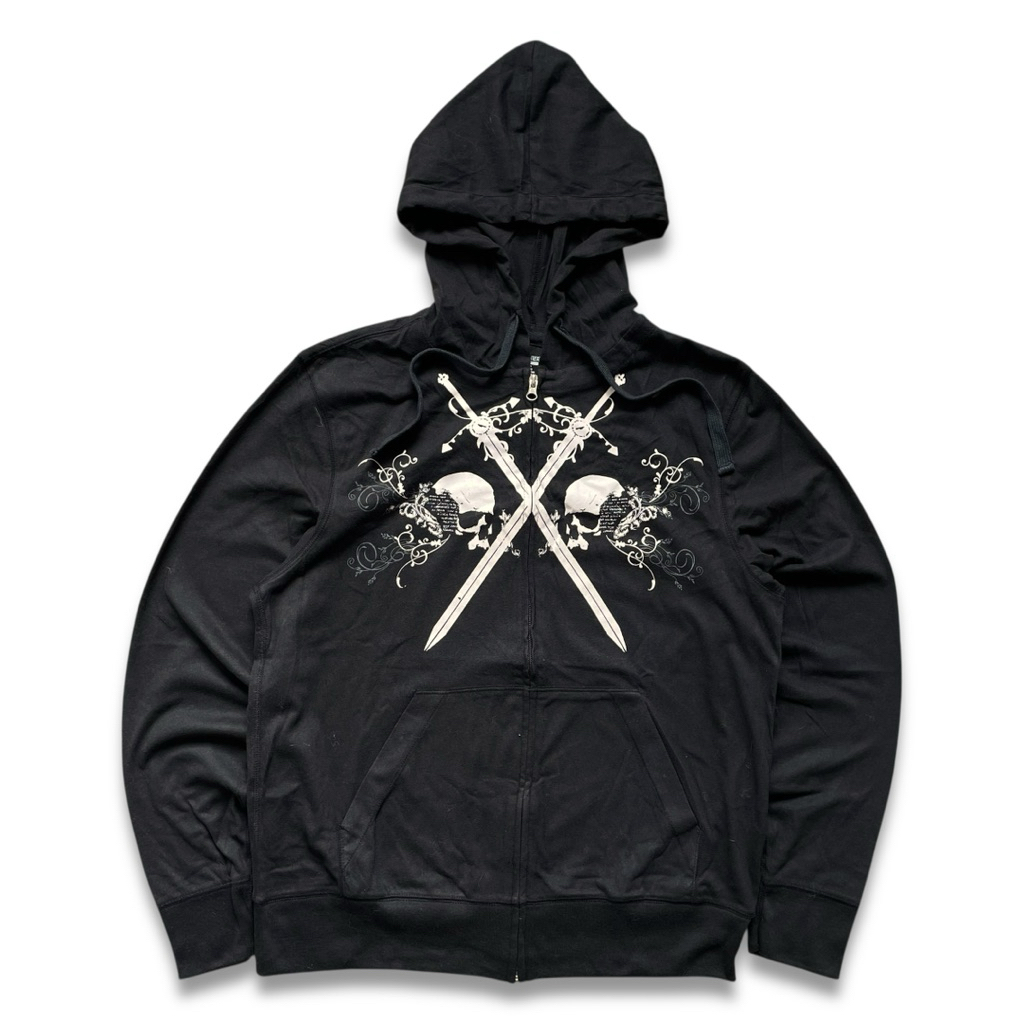 Y2K Premiere Tribal Cyber Grunge Goth Hoodie