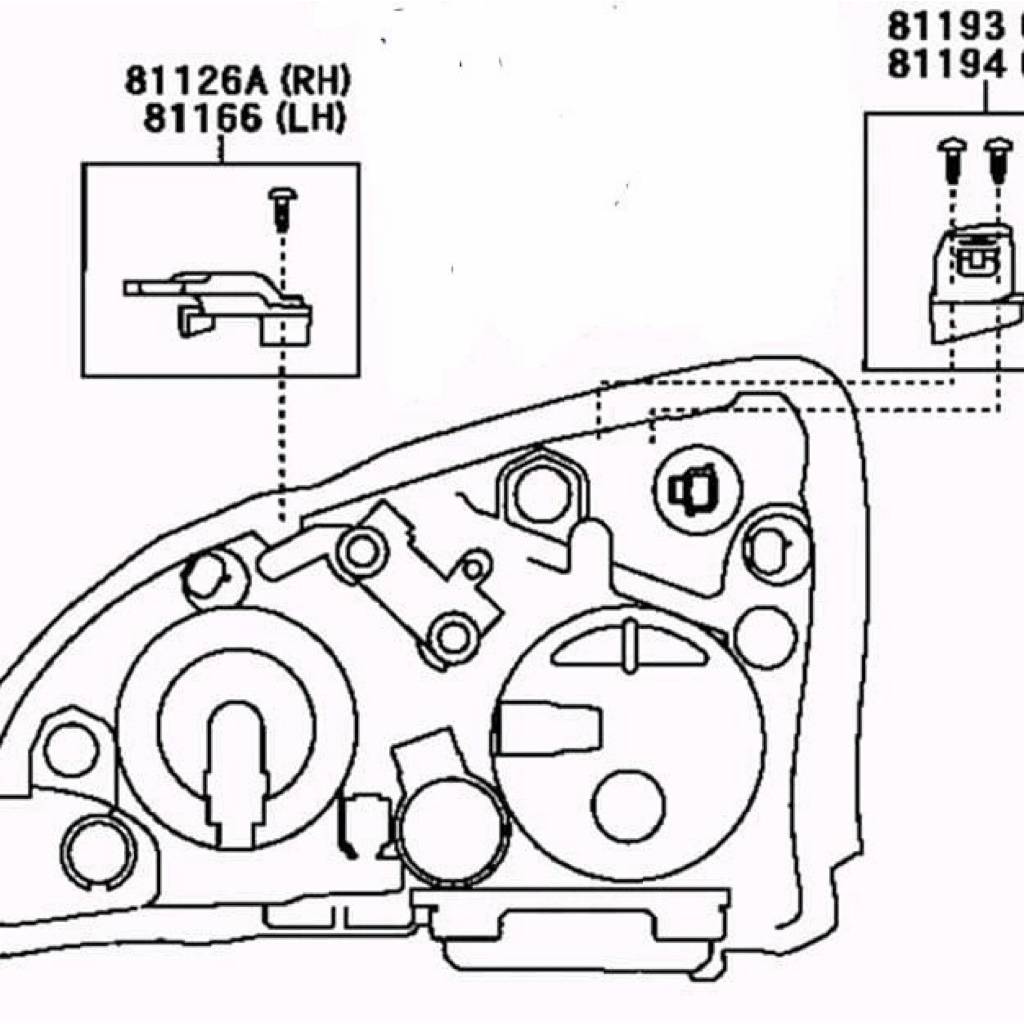 HARRIER 2003 - 2012 GEN 2 HEADLIGHT REPAIR KIT