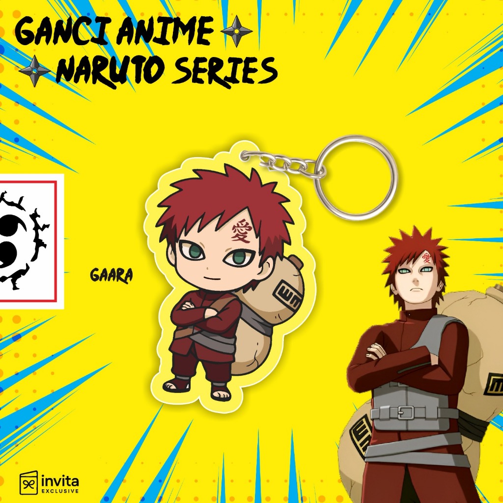 GANTUNGAN Gaara พวงกุญแจอะคริลิค Motif พวงกุญแจ
