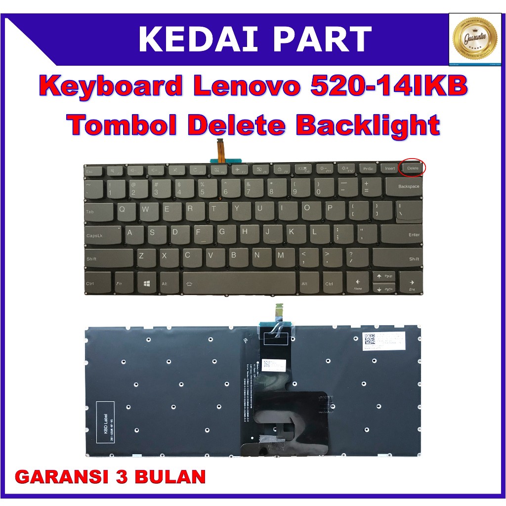 Lenovo Ideapad Yoga 520-14IKB V530S-14IKB คีย์บอร์ดแบ็คไลท์