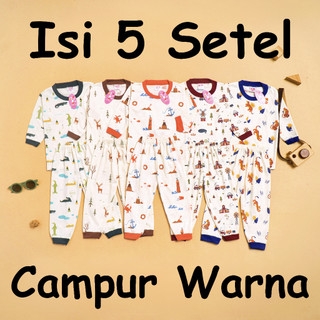(ISI 5 SETEL) Setelan Anak & Bayi Unisex Sleepwear Pajamas Vol.2 / Baju Anak Laki Laki / Baju Bayi / Setelan Bayi Laki Laki / Baju Anak Perempuan / Setelan Bayi Perempuan Xiao Wei