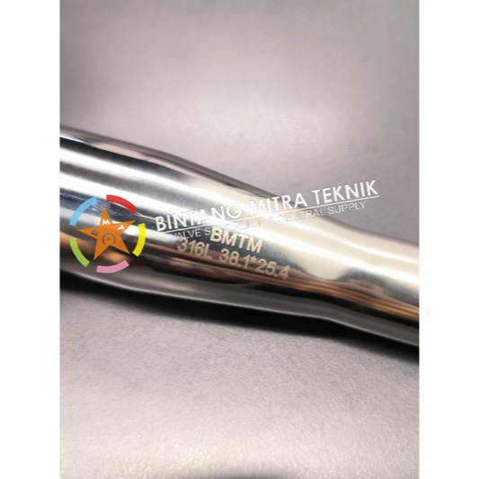 REDUCER / OVERSOCK SANITARY LONG SS316L 1 1/2" x 1" (38.1 x 25.4 MM)