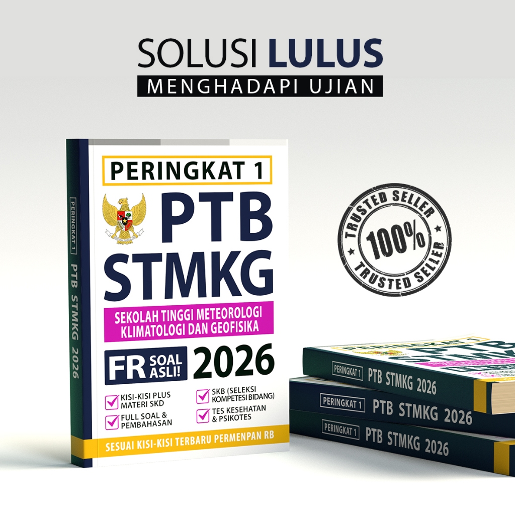 หนังสือ Rank 1 PTB STMKG 2026 – คู่มือที่สมบูรณ์ที่สุดเพื่อผ่านการเลือกและคําถามฝึก