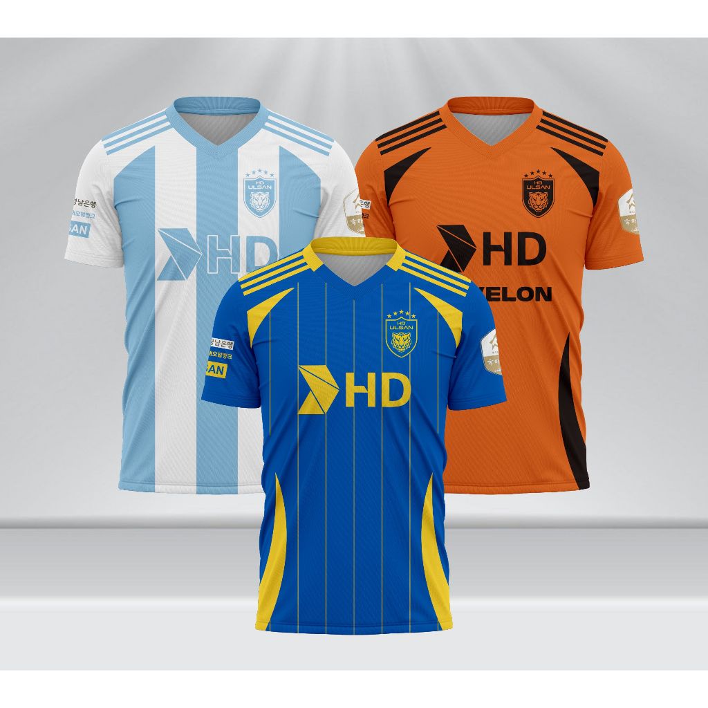 เสื้อทีมฟุตบอล HYUNDAI Ulsan ฤดูกาล 2025 แบบ Home, Away และ Third Kit