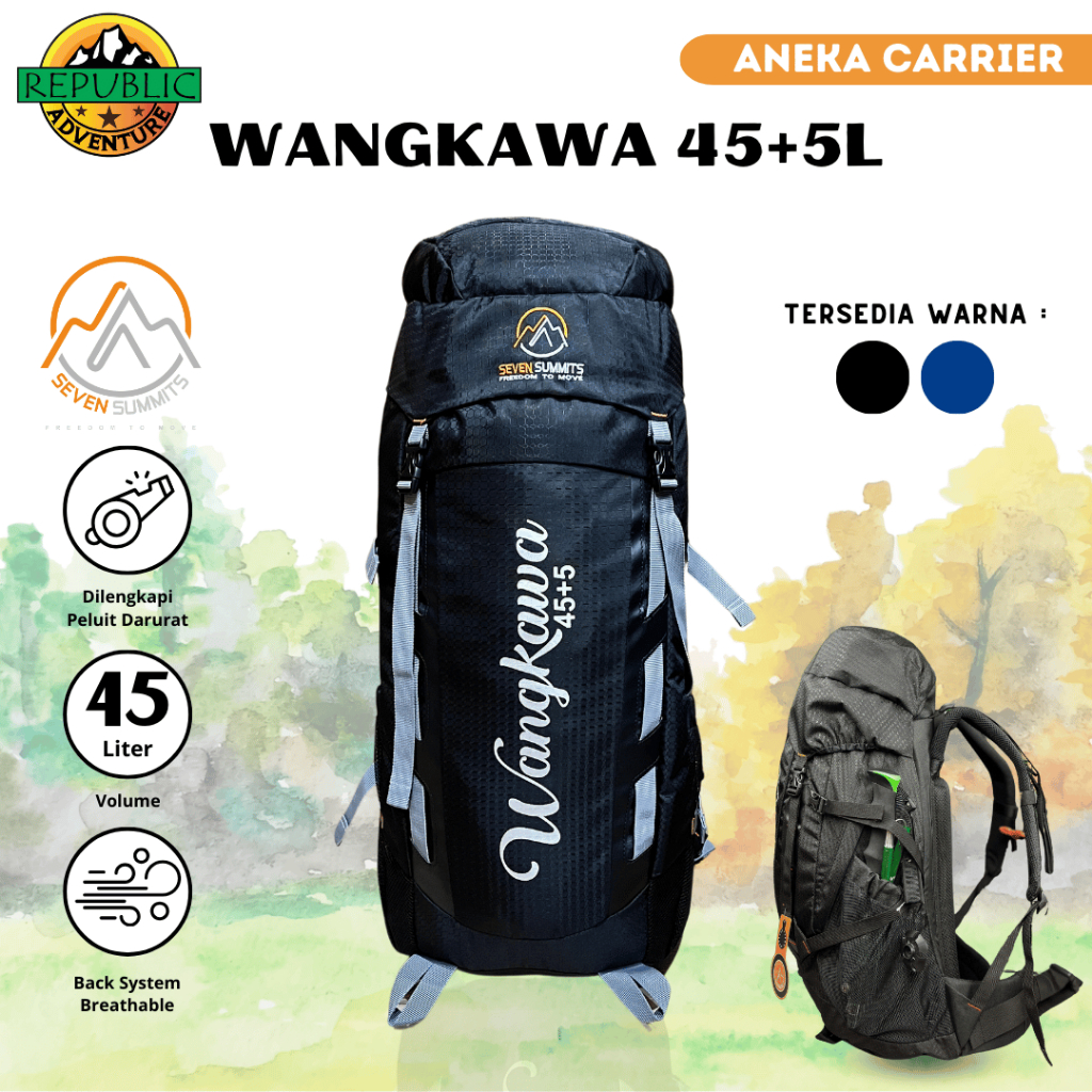 Semi Carrier Seven Summits Wangkawa 45+5L กระเป๋าเดินป่า Mountain Travel Backpack Travelling Backpac
