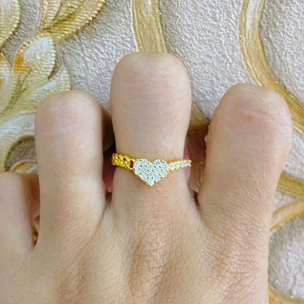 Lawa Cc6 Gold แหวนพลอยผู้หญิงเครื่องประดับ