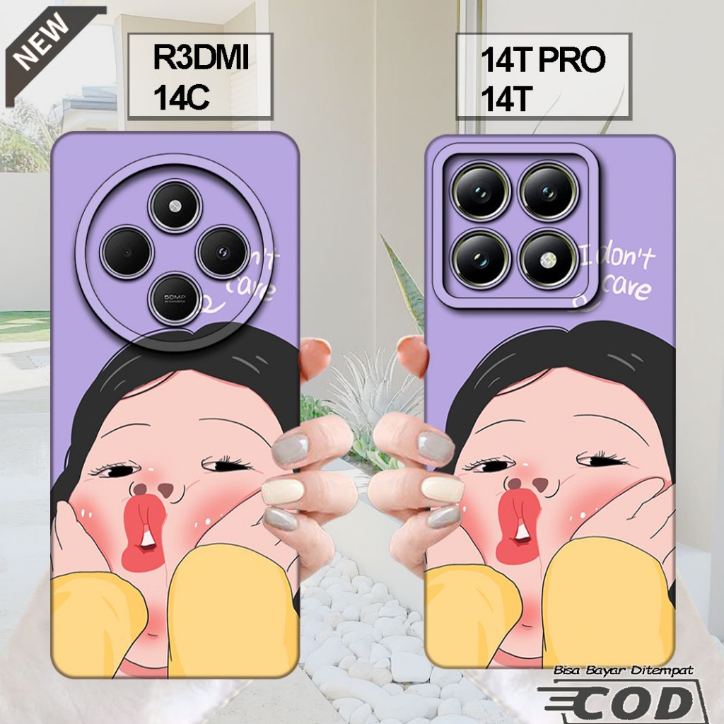 เคส XIAOMI REDMI 14C - เคส XIAOMI 14T - เคส XIAOMI 14T PRO _ปลอกซิลิโคนยืดหยุ่นใสสีดํา