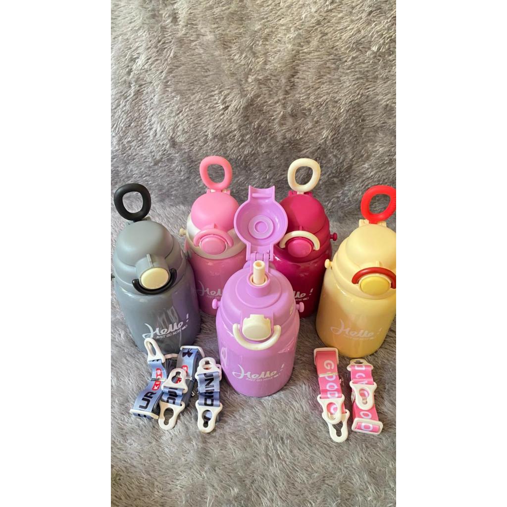 GANTUNGAN TERMOS PBA Tumbler [K9454) + ไม้แขวนเสื้อฟางและคอ / กระติกน้ําร้อนขวดดื่มสําหรับเด็กและผู้