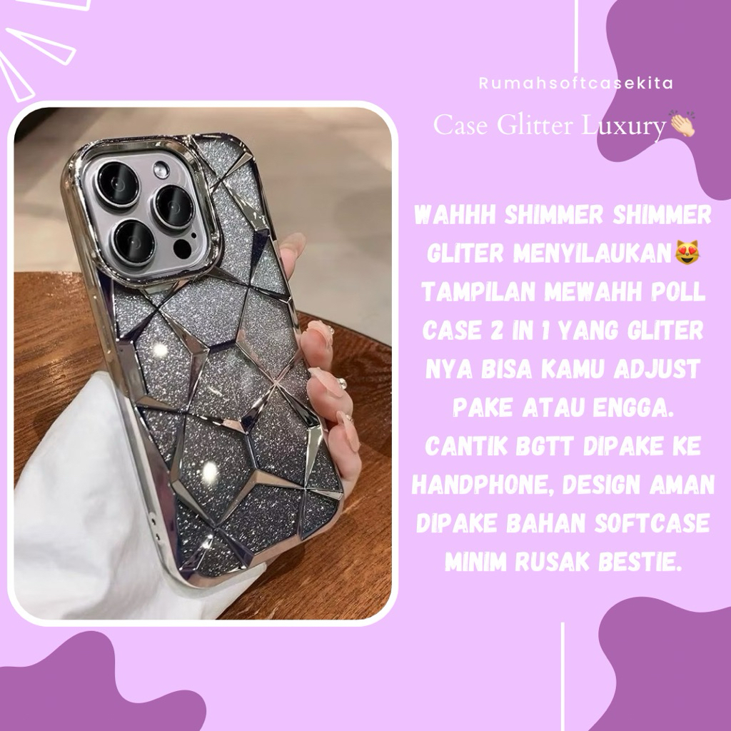 CASE GLITTER LUXURY QUICKSAND CRYSTAL CHROME IPHONE X/XS XR XSMAX 11 11PRO 11PROMAX 12/12PRO 12PROMA