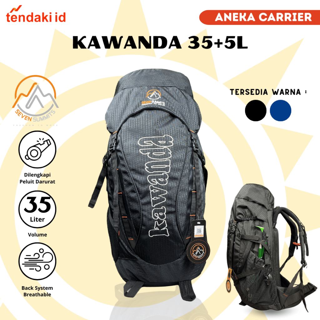 Semi Carrier Seven Summits Kawanda 35+5L กระเป๋าเดินป่า Mountain Travel Backpack Travelling Backpack